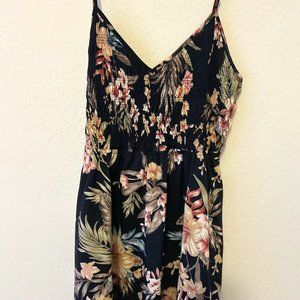 Sundress- Black with floral print